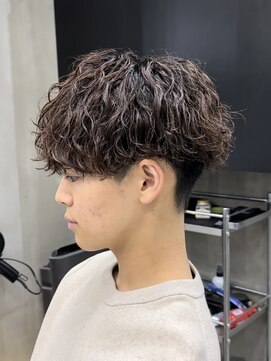 メンズヘアセンス 渋谷(MEN'S HAIR SENSE) ハイライトマッシュパーマウルフアッシュブラックツーブロック
