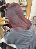 レイヤーカットセミディシアーカラー姫カットダークアッシュ