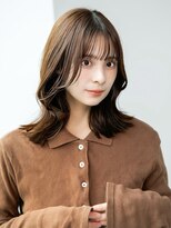 トリッカ シブヤ(TRICCA SHIBUYA)&nbsp;コテ巻き/ピンクブラウン/こなれミディレイヤー/顔周り/ベージュ