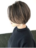 大人ショート20代30代40代50代ハイライトで白髪ぼかし効果も◎