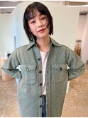 顔まわりレイヤーボブ