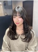 トレンドレイヤーカット・ワンカール韓国風ヘア・お顔周りカット