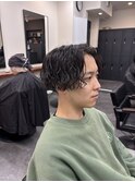 メンズツイストスパイラルセンターパート