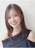 20代30代40代大人かわいいミディアムレイヤー