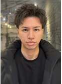 刈り上げセンターパートフェザーパーマサーフカールs