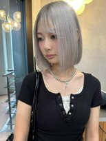 ウェイビーズ(WAVY'S)&nbsp;xブリーチ/イメチェン/ホワイトブロンド/外ハネボブ/美髪/