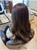 深みとツヤが魅力◎大人リッチなワンカールロング/ブラウン