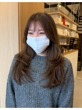 リエットヘアー 杢左店(Lie-et. hair) 【柔らかブラウン×レイヤーロング】ナチュラル透明感カラー