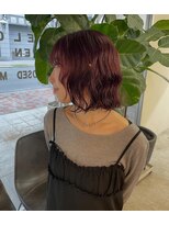 ルチア パリ(Luccica PARIS)&nbsp;チェリーレッド×ボブパーマ