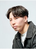 刈り上げセンターパート/波巻きツイストスパイラル/南堀江