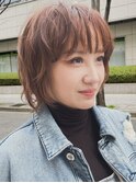 大人ボブ白髪ぼかしブリーチなしカラー40代50代60代暖色カラー