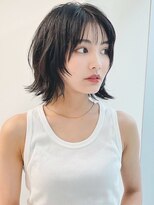 コードライン 三島店(CODE.LINE) 《CODE.LINE》暗髪×抜け感くびれボブ