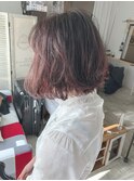【Marl】レッドバイオレットカラーの無造作ボブ♪