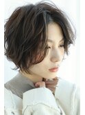 ニュアンス巻きショートボブ
