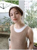 耳掛けショートボブ