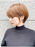 ケアブリーチ白髪ぼかしハイライト×大人ガーリーショート[立川]