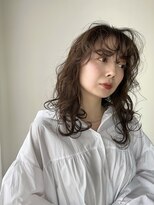 シスタ(SISTA)&nbsp;パーマスタイル/前髪パーマ/グレーベージュ/トリートメント