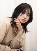 大人ミディアム顔まわりレイヤーインナーカラー20代30代40代