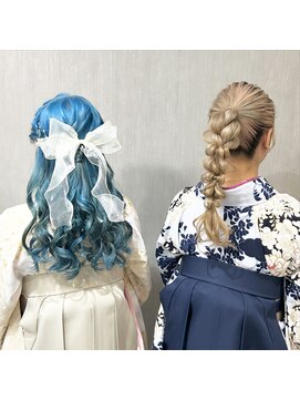 ヘアーメイクサロンアール(hair make salon R) ハーフアップ、編みおろし