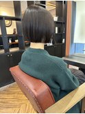 【地毛風ストレート】柔らかい質感に仕上がるボブカット