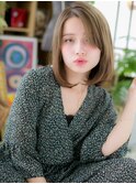 オリーブカラーで大人かわいいツヤ髪ボブディh3川口20代30代40代