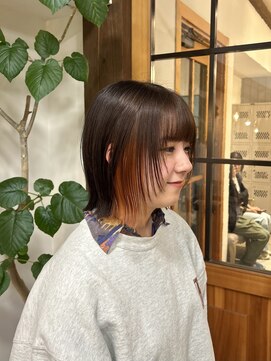 メゾン ノエラ(Maison Noella) イヤリングカラー/オレンジカラー/顔周りカット/レイヤーカット/