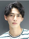 センターパート　ソフトツイスト
