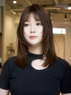 ネロ ヘアサロン ネイビー 渋谷(NERO HAIRSALON NAVY) 【田中春佳】レイヤーカット　×  オレンジブラウン