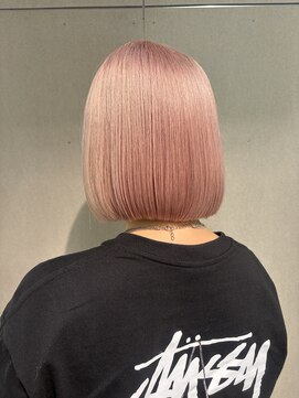 ジェム(GEM) 【暖音】ほんのりピンクのミルクティーベージュボブ♪
