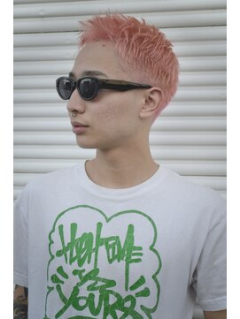 ジーン カットクラブ(GENE CUTCLUB) ショートホワイトピンク