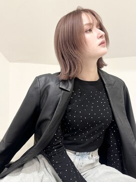 ラック 表参道(LUCK) モテピンク/レイヤーボブ/ピンクベージュ/20代/30代