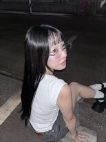アブアイ(I love I)&nbsp;黒髪パッツン×エクステ