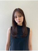 髪質改善レイヤーカット前髪カット顔周りレイヤー暗めカラー銀座