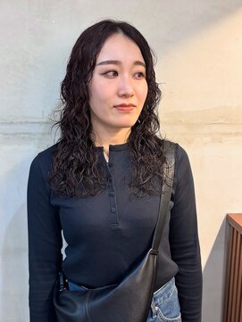 コミレ(COMILE) Wine red/Mix curly style