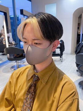 エン 栄店(enne) インナーカラー×刈り上げセンターパート