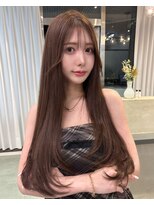 リリー(Lilley)&nbsp;【稲永麻衣】顔まわり+レイヤーカット+ロングヘア+韓国ヘア