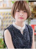 斜めバング小顔前下がりマッシュボブショートA3戸田公園20代30代