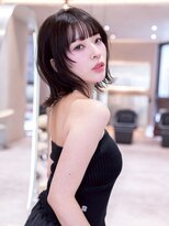 ハバナ 新宿(HAVANA)&nbsp;似合わせカット×ダークアッシュ×レイヤーウルフボブ/髪質改善