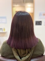 フリージア(freesia) 裾カラー/髪質改善トリートメント/ワインレッド