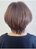 大人ショート☆白髪ぼかし/似合わせ/ひし形/明るい白髪染め