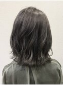 ココアブラウンカラー大人かわいいフリンジウェーブ 【稲毛】