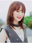 大人キレイミディアムレイヤー/20代/30代/40代/50代/岡山/表町