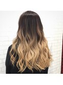 大人かわいい/ミルクティー/ベージュ/毛先パーマ/グラデーション