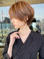 美シルエット×ショートパーマ×イルミナカラー【安野】
