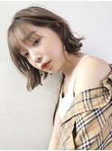 外ハネボブ_カーキグレージュマッシュショート_28314