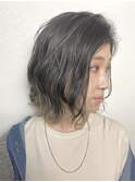 ダークグレーミディアムボブ【林京平】