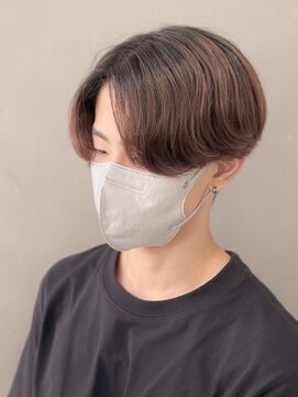 エルマーク 天王寺(L-MARK) 黒髪マッシュナチュラルマッシュメンズヘア韓国ツーブロック