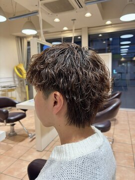 バサ 久米川店(BASSA) メンズ/波巻きマッシュウルフ