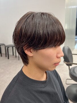 エルマーク 京都河原町(L-MARK) マッシュナチュラルカラーマッシュメンズヘアカラーツーブロック