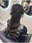ハーフアップ【クランソア】ヘアメ/ヘアセット/心斎橋